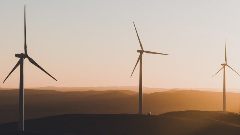 Three Windmil Power In The Afternoon